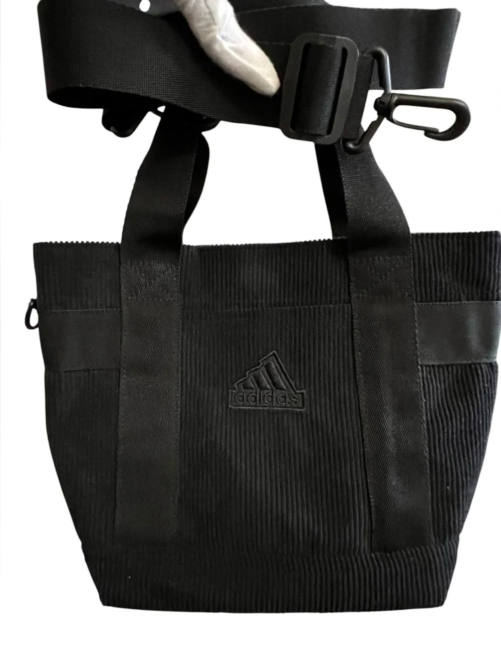 Adidas Unisex Corduroy Adjustable-Strap Mini Tote Bag‎